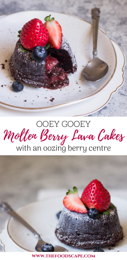 Molten Berry Lava Cake, Molten Chocolate Lava Cake, Molten Lava Cake, Chocolate Fondant, Chocolate Berry Lava Cake, Molten Cake, #chocolate #lavacake #moltencake #blueberry #strawberry